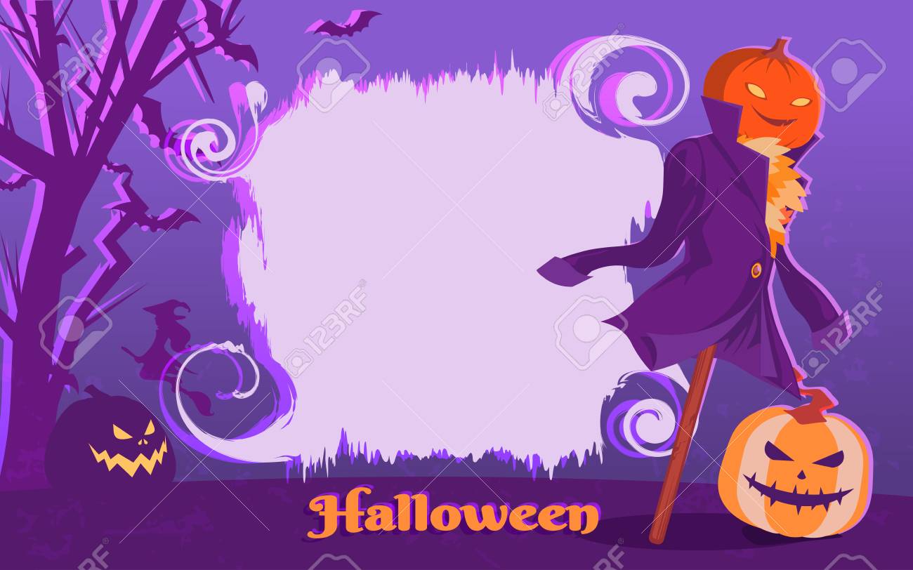 halloween poster template design vector illustration royalty free