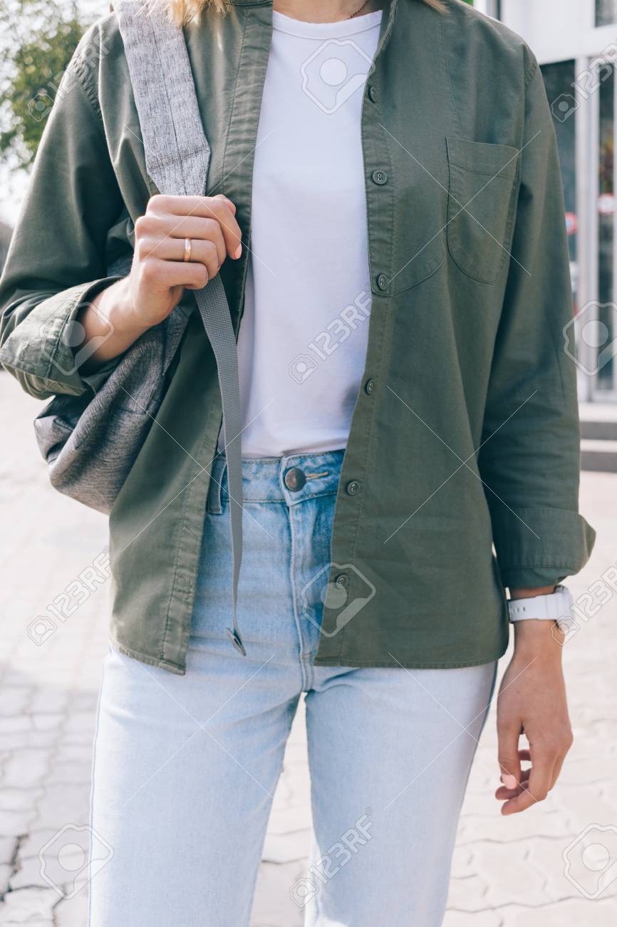 khaki shirt outfit
