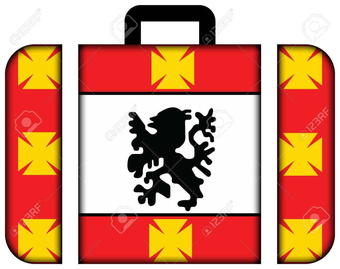 flag of sao vicente sao paulo brazil suitcase icon travel