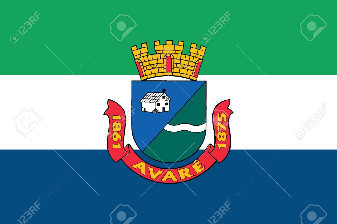 flag of avare sao paulo state brazil vector format royalty free