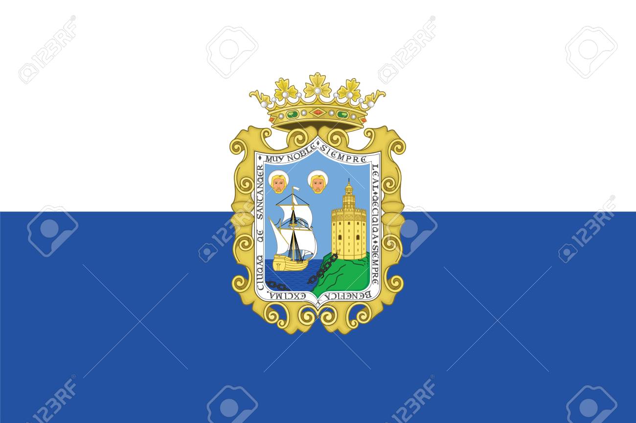 Bandera De Santander, España. Formato Vectorial Ilustraciones Vectoriales,  Clip Art Vectorizado Libre De Derechos. Image 68947847.