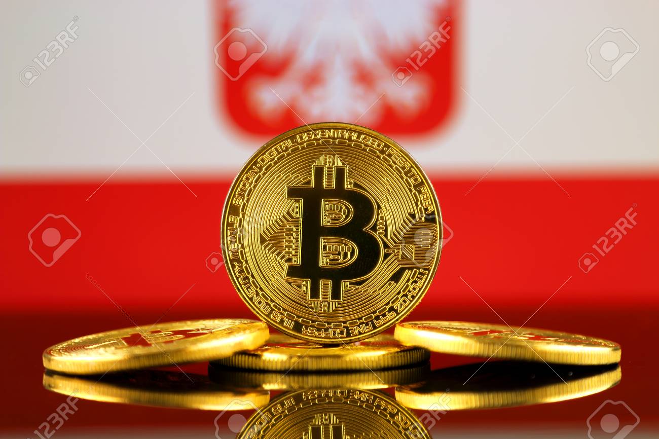Physical Version Of Bitcoin (new Virtual Money) And Poland Flag. Conceptual  Image For Investors In Cryptocurrency And Blockchain Technology In Poland.  Stock Photo, Picture and Royalty Free Image. Image 90254717.