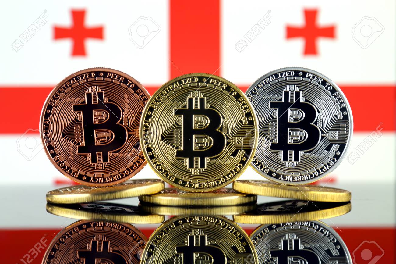 Physical Version Of Bitcoin (BTC) And Georgia Flag. Conceptual Image For  Investors In High Technology (Cryptocurrency, Blockchain Technology, Smart  Contracts, ICO). Stock Photo, Picture and Royalty Free Image. Image  108539798.
