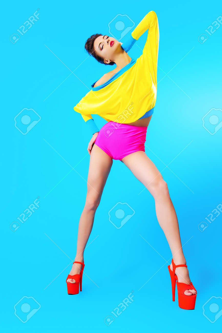 colourful platform shoes