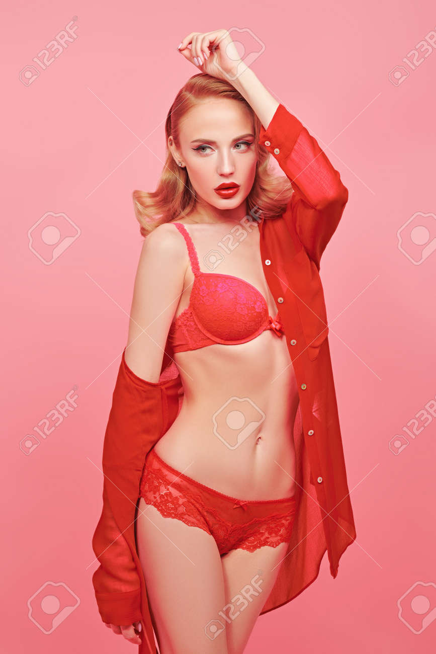 red lingerie shirt