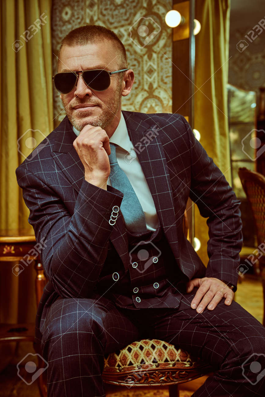 Mature Male model suit 