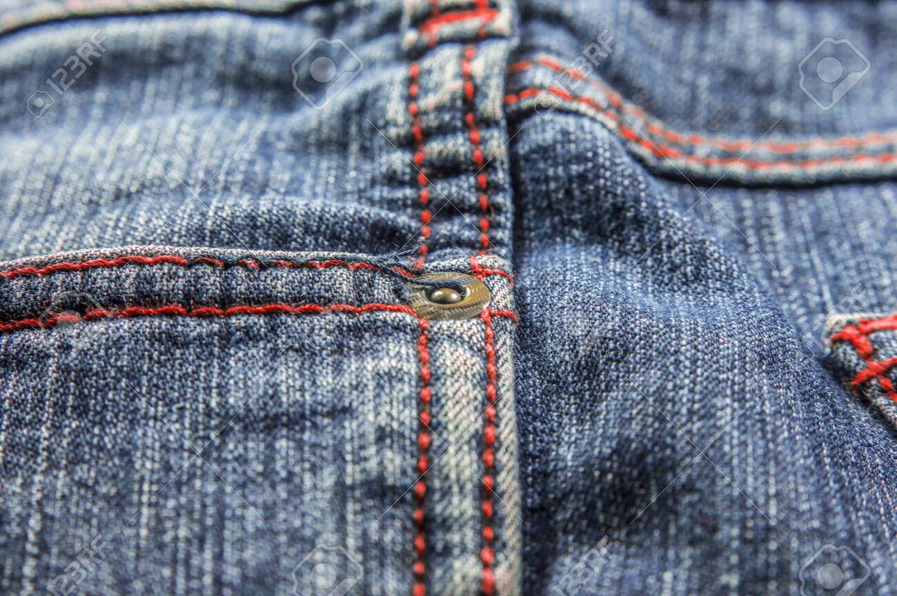 jeans with colored stitching