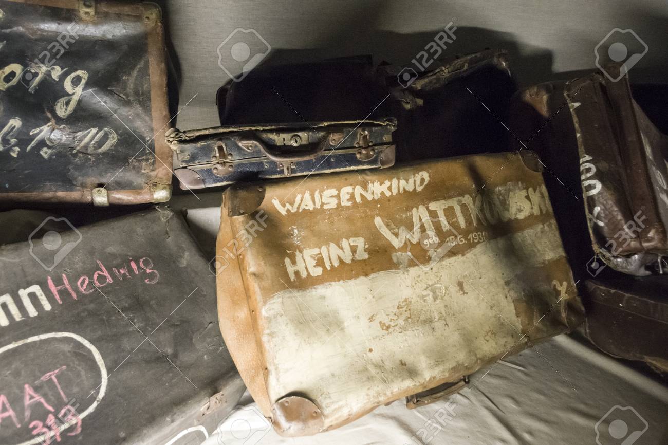 Suitcases Of Jews To Auschwitz With Written Stock Photo Picture And Royalty Free Image Image 83814123