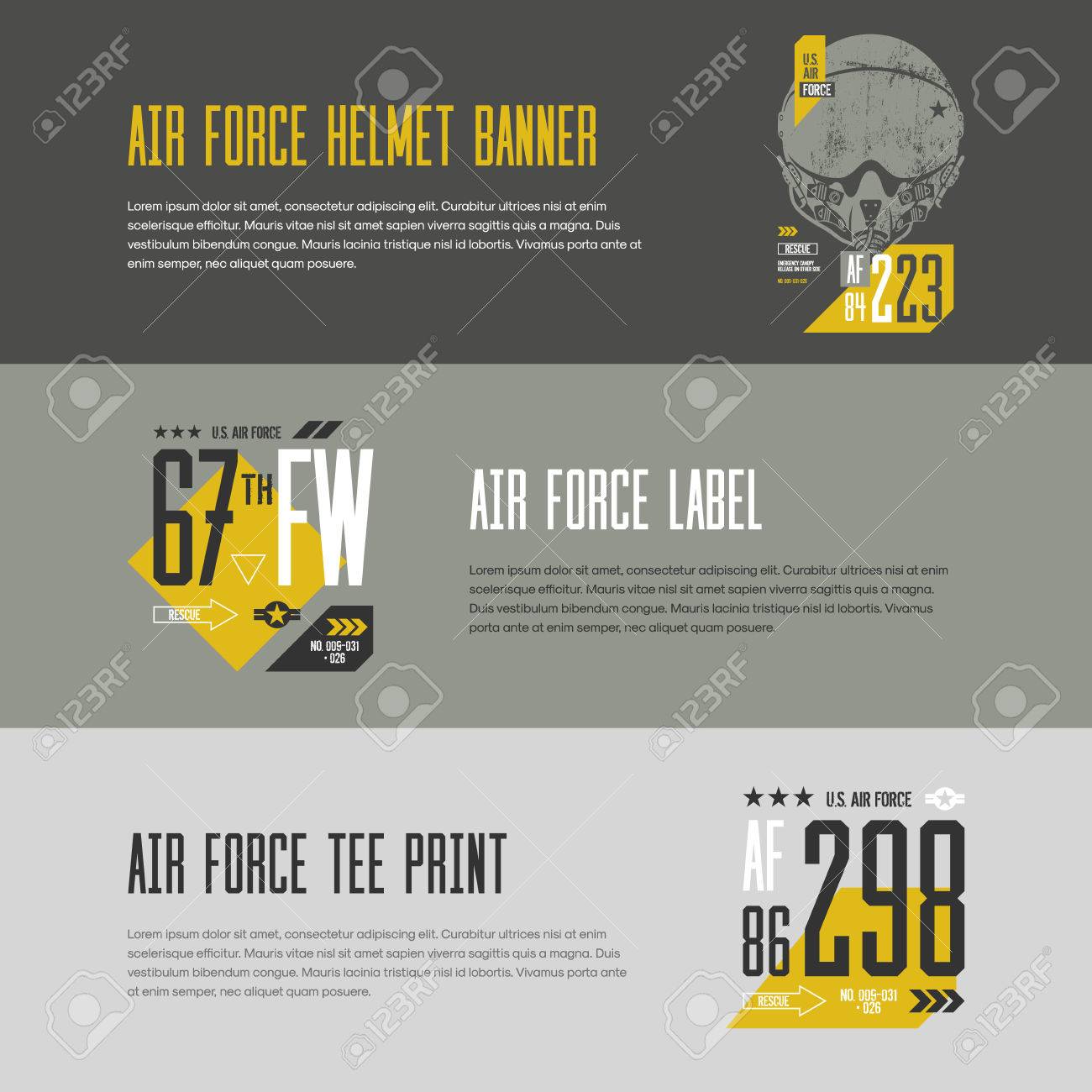 Modern american aviazione banner design. qualità super premium ... Numero di premium