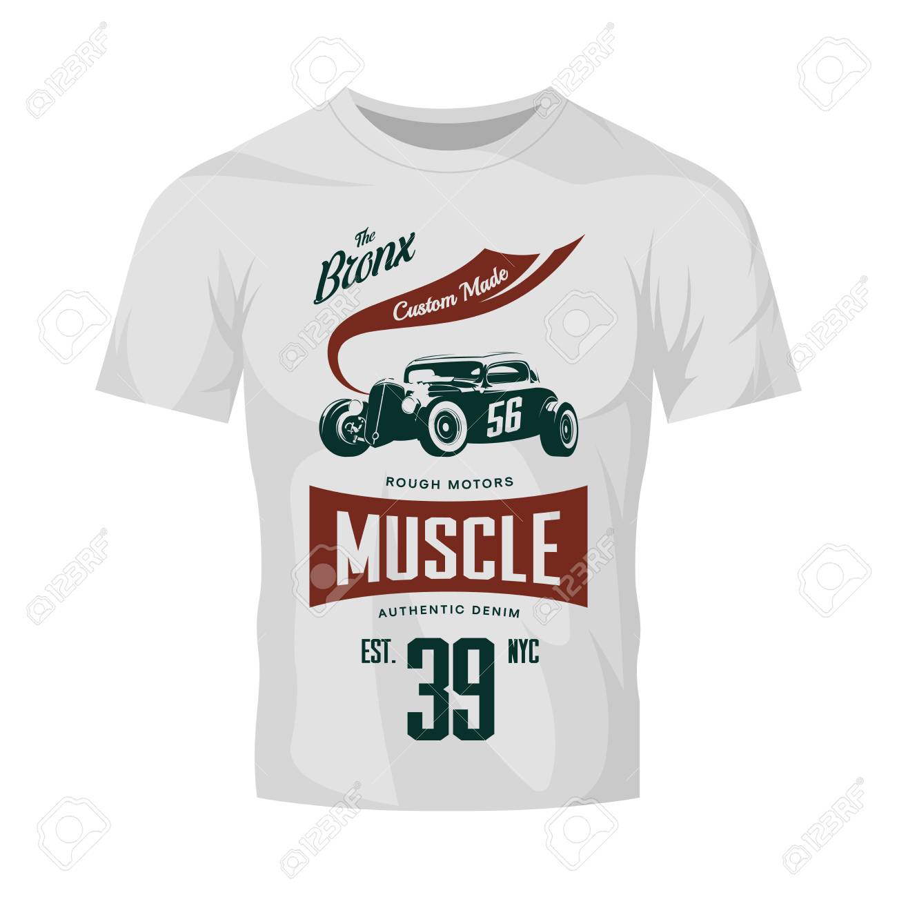 Download Vintage Hot Rod Vehicle Vector Logo Isolated On White T Shirt Royalty Free Cliparts Vectors And Stock Illustration Image 87808413
