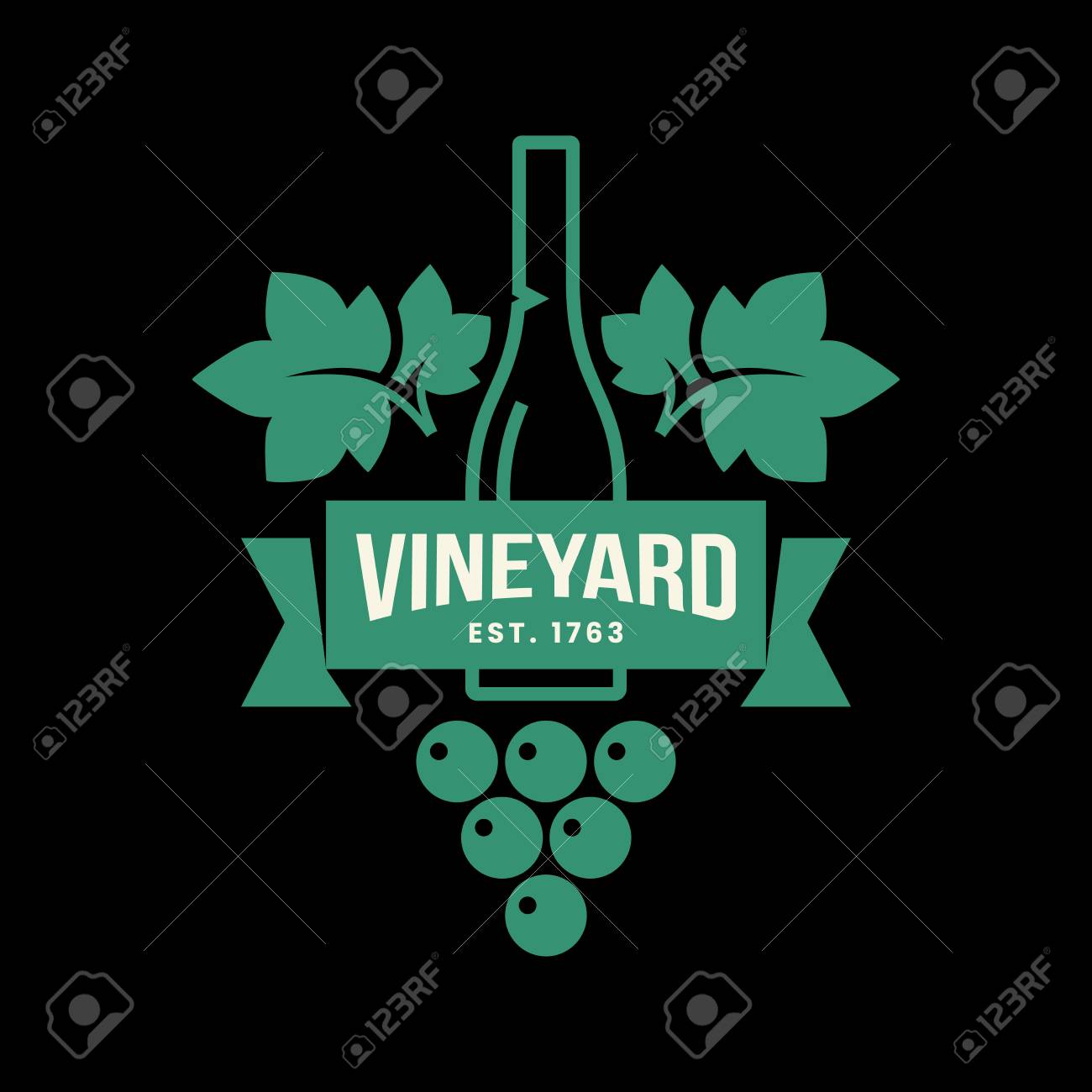 Modern wine vector logo sign for tavern, restaurant, house, shop, store, club and cellar isolated on black background. Premium quality vinery logotype illustration. Fashion brand badge design template. - 126498818 Modern wine vector logo sign for tavern, restaurant, house, shop, store, club and cellar isolated on black background. Premium quality vinery logotype illustration. Fashion brand badge design template. - 126498818