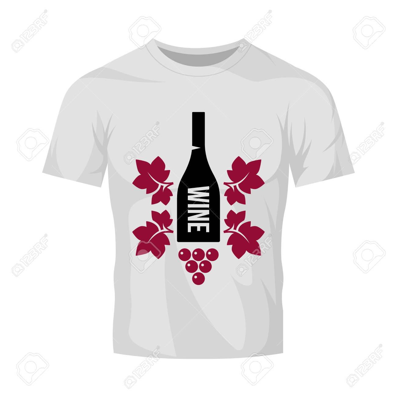 Modern wine vector logo sign for tavern, restaurant, house, shop, store, club and cellar isolated on white t-shirt mock up. Premium quality vinery logotype illustration. Fashion badge design template. - 126498885 Modern wine vector logo sign for tavern, restaurant, house, shop, store, club and cellar isolated on white t-shirt mock up. Premium quality vinery logotype illustration. Fashion badge design template. - 126498885