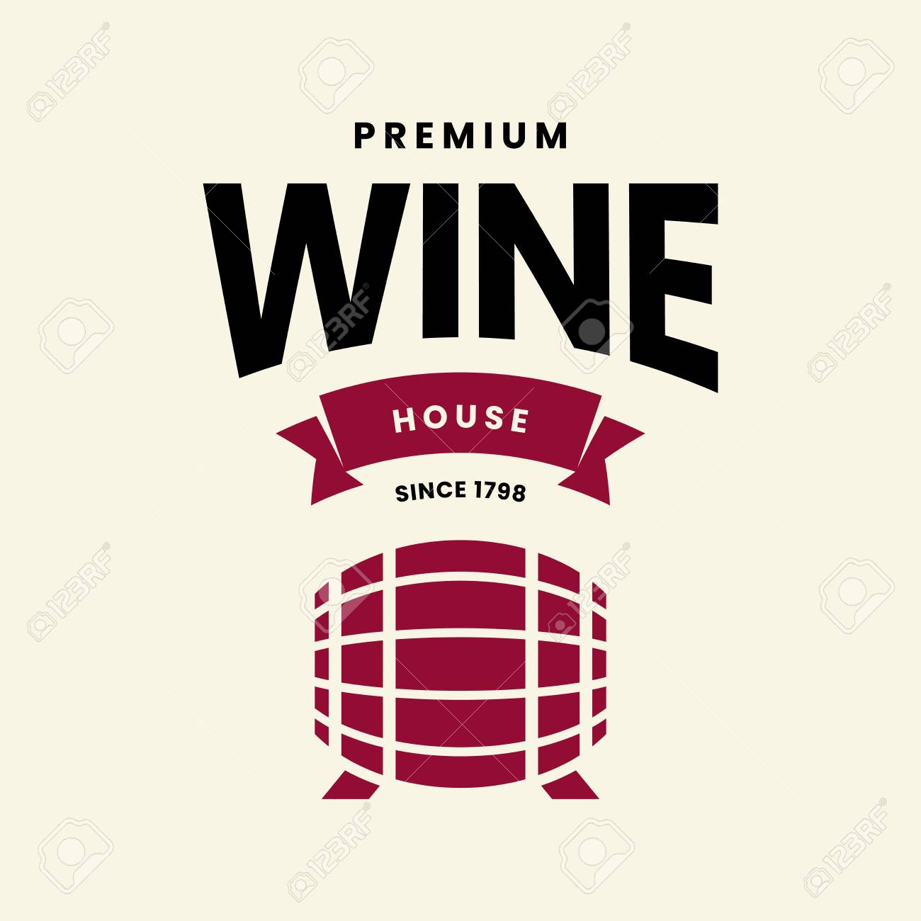Modern wine vector logo sign for tavern, restaurant, house, shop, store, club and cellar isolated on light background. Premium quality vinery logotype illustration. Fashion brand badge design template. - 126498888 Modern wine vector logo sign for tavern, restaurant, house, shop, store, club and cellar isolated on light background. Premium quality vinery logotype illustration. Fashion brand badge design template. - 126498888