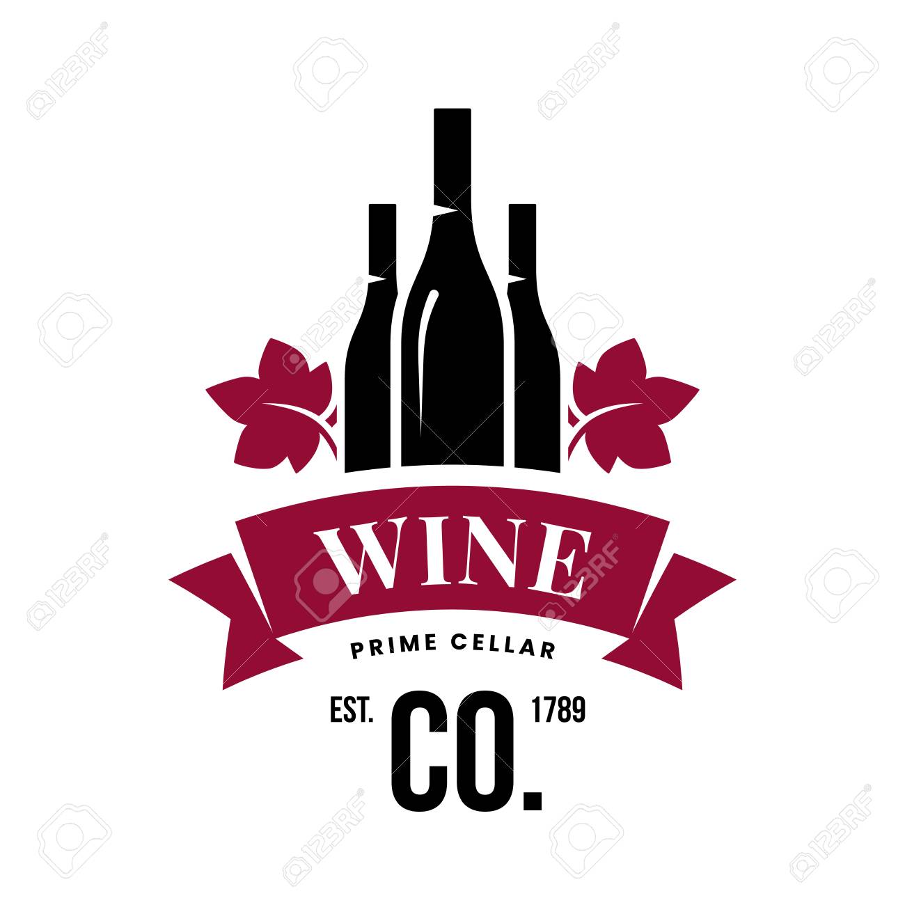 Modern wine vector logo sign for tavern, restaurant, house, shop, store, club and cellar isolated on white background. Premium quality vinery logotype illustration. Fashion brand badge design template. - 126498902 Modern wine vector logo sign for tavern, restaurant, house, shop, store, club and cellar isolated on white background. Premium quality vinery logotype illustration. Fashion brand badge design template. - 126498902