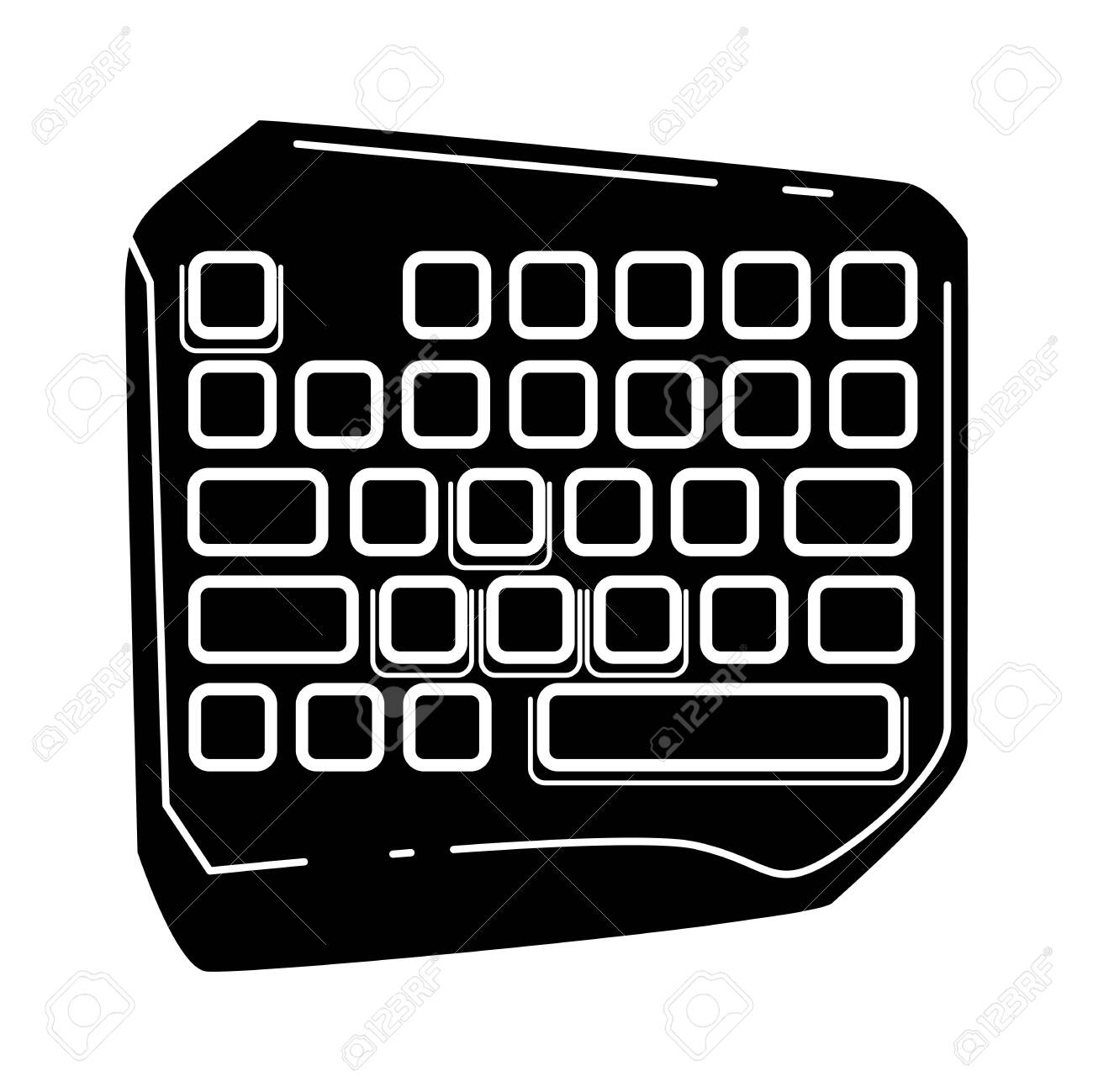 Gaming Keyboard Glyph Icon Esports Equipment Short Computer Keyboard Game Device Silhouette Symbol Negative Space Vector Isolated Illustration Royalty Free Cliparts Vectors And Stock Illustration Image