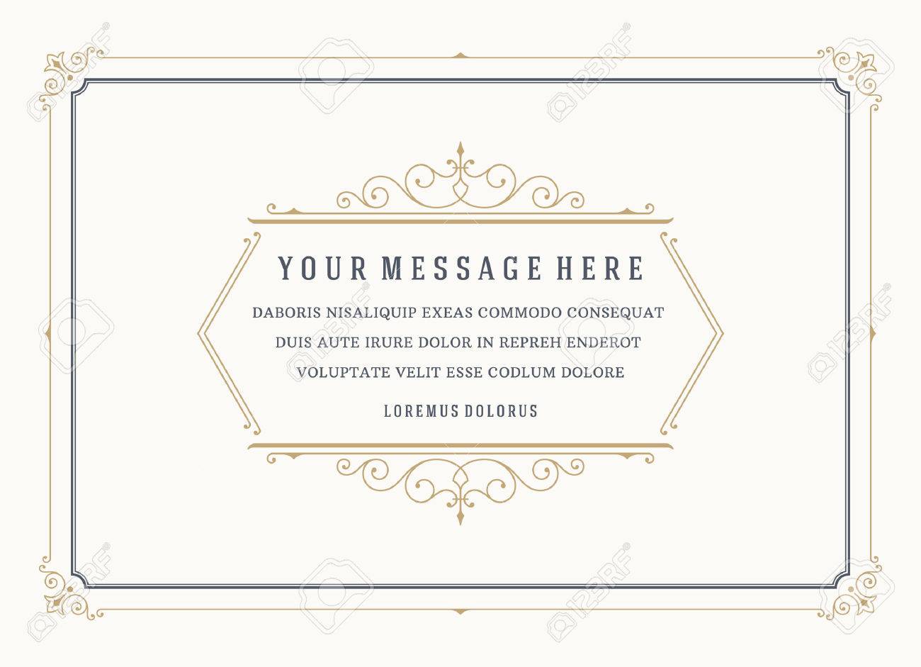 Vintage Ornament Quote Marks Box Frame Vector template design and place for text. Retro flourishes frame chalkboard style. - 46483040 Vintage Ornament Quote Marks Box Frame Vector template design and place for text. Retro flourishes frame chalkboard style. - 46483040