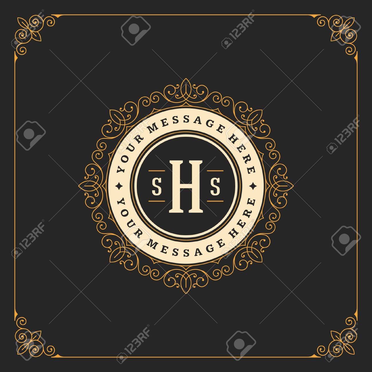 Royal Design Template Vector Decoration, Flourishes Calligraphic Elegant Ornament Lines. - 54823690 Royal Design Template Vector Decoration, Flourishes Calligraphic Elegant Ornament Lines. - 54823690