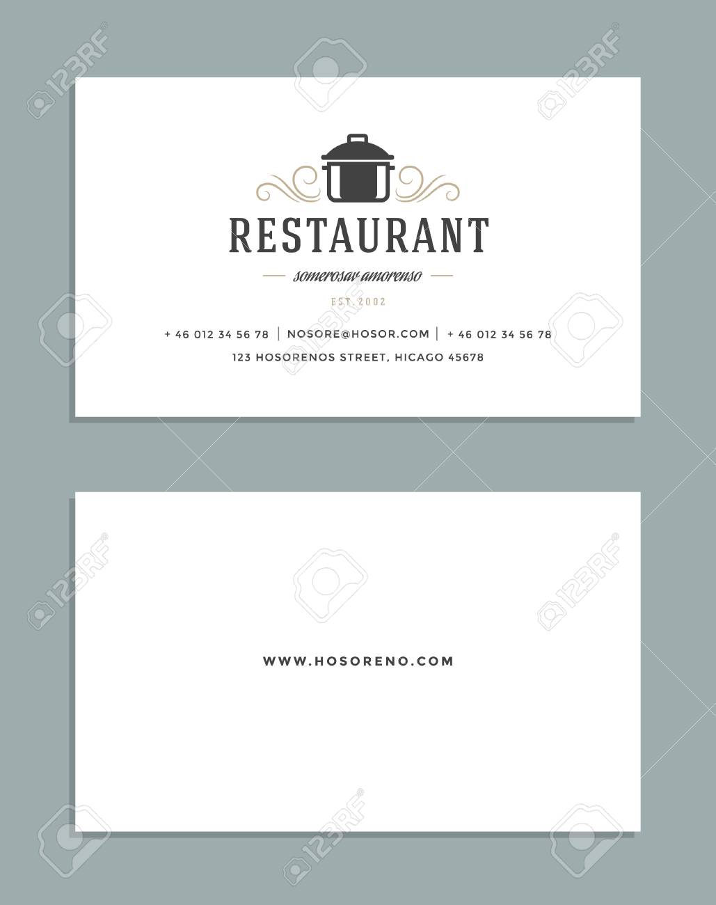 Business Card Design And Retro Style Template Logo Vector Design Royalty Free Cliparts Vectors And Stock Illustration Image 55545319