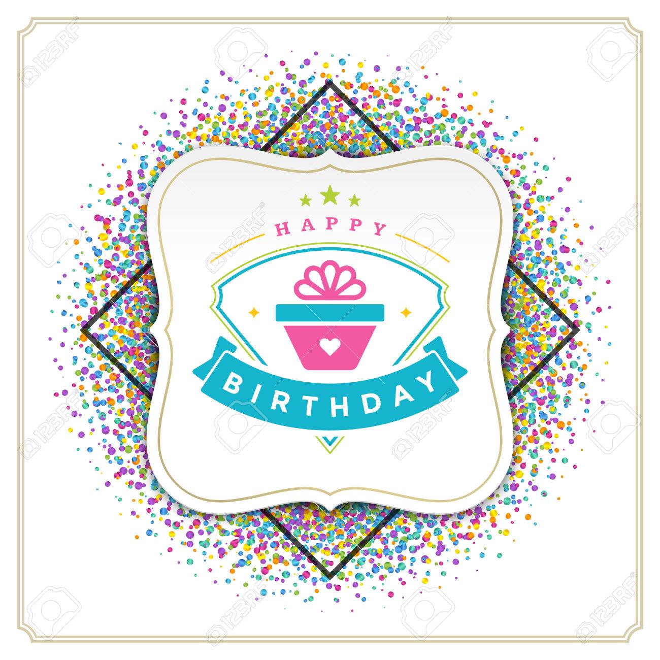 vintage typographic template with wish message and decoration