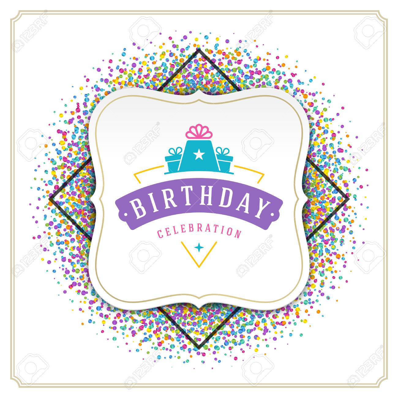 vintage typographic template with wish message and decoration