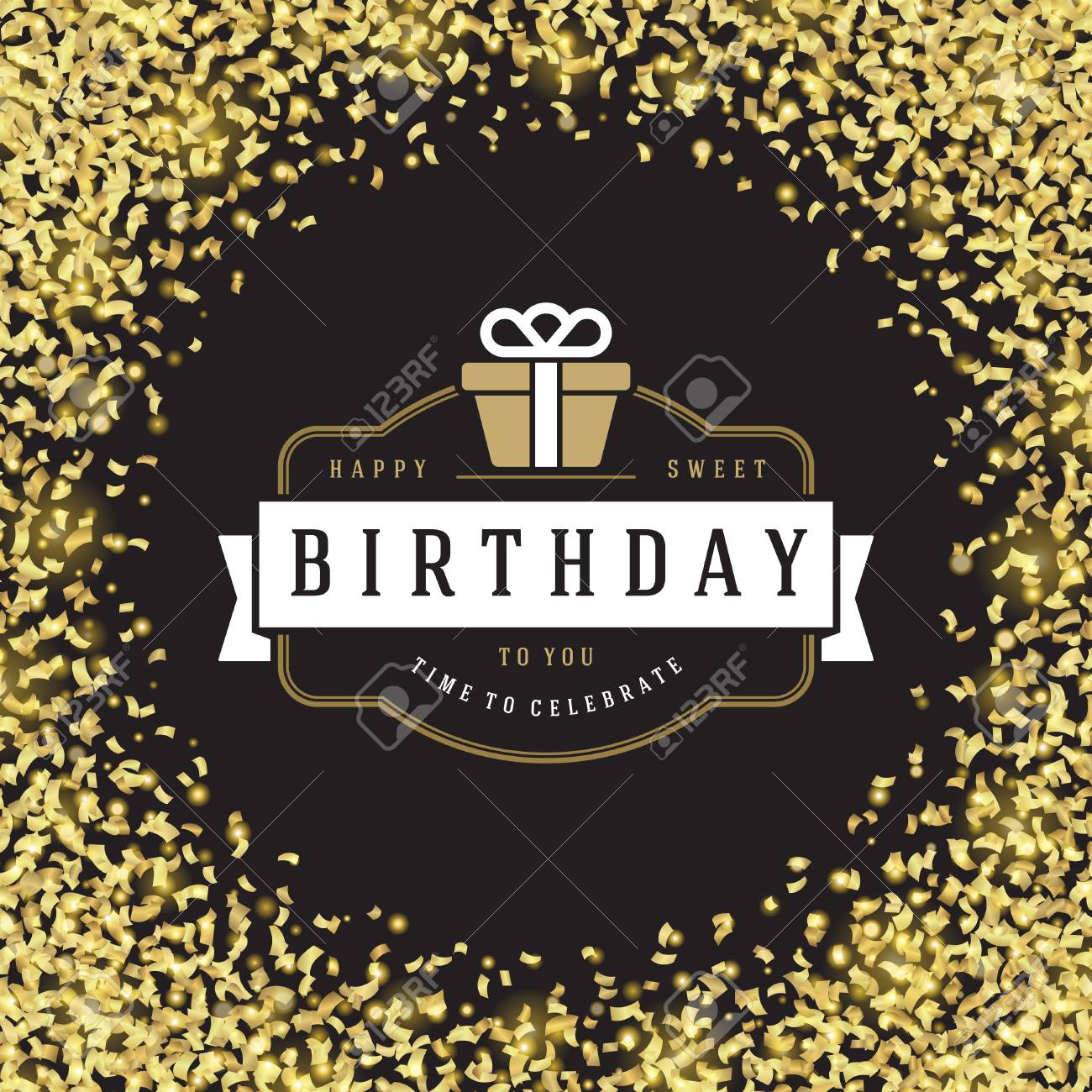 vintage typographic template with wish message and decoration