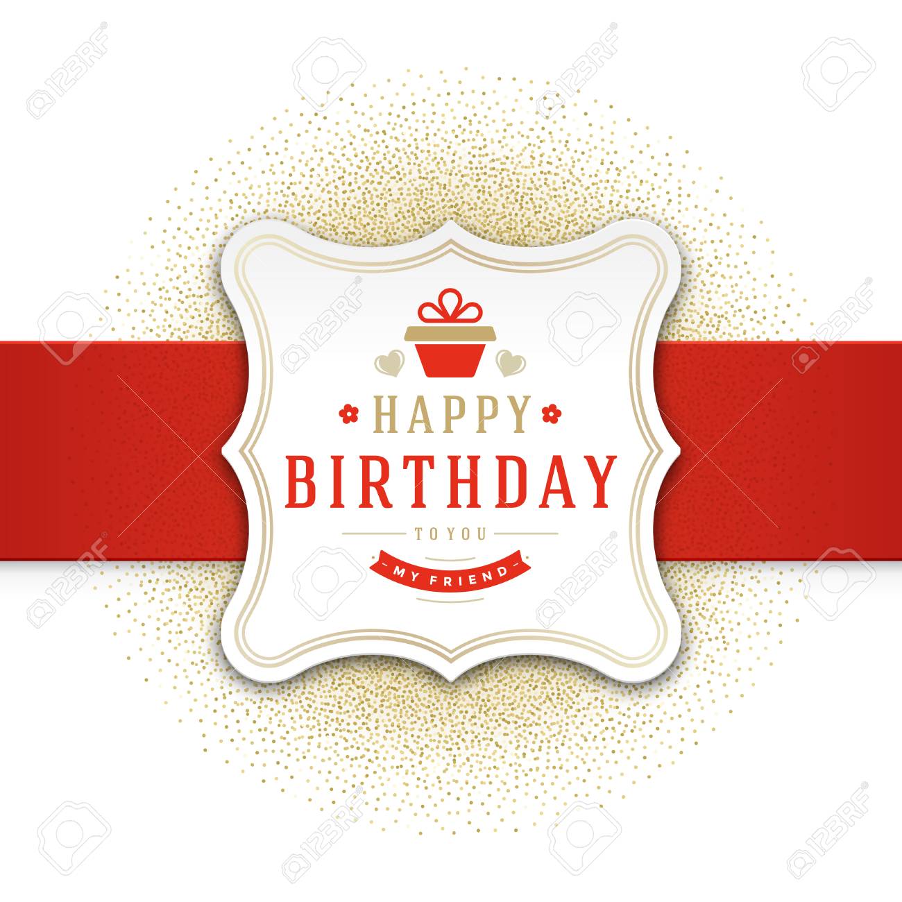 vintage typographic template with wish message and decoration