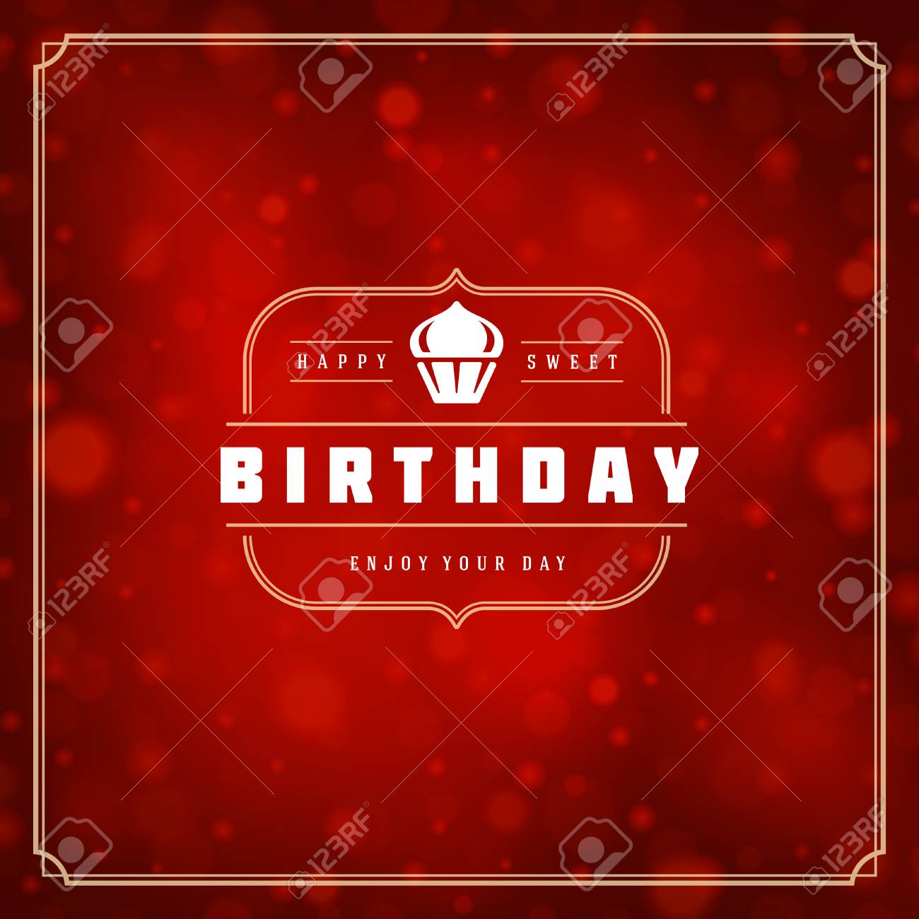 vintage typographic template with wish message and decoration