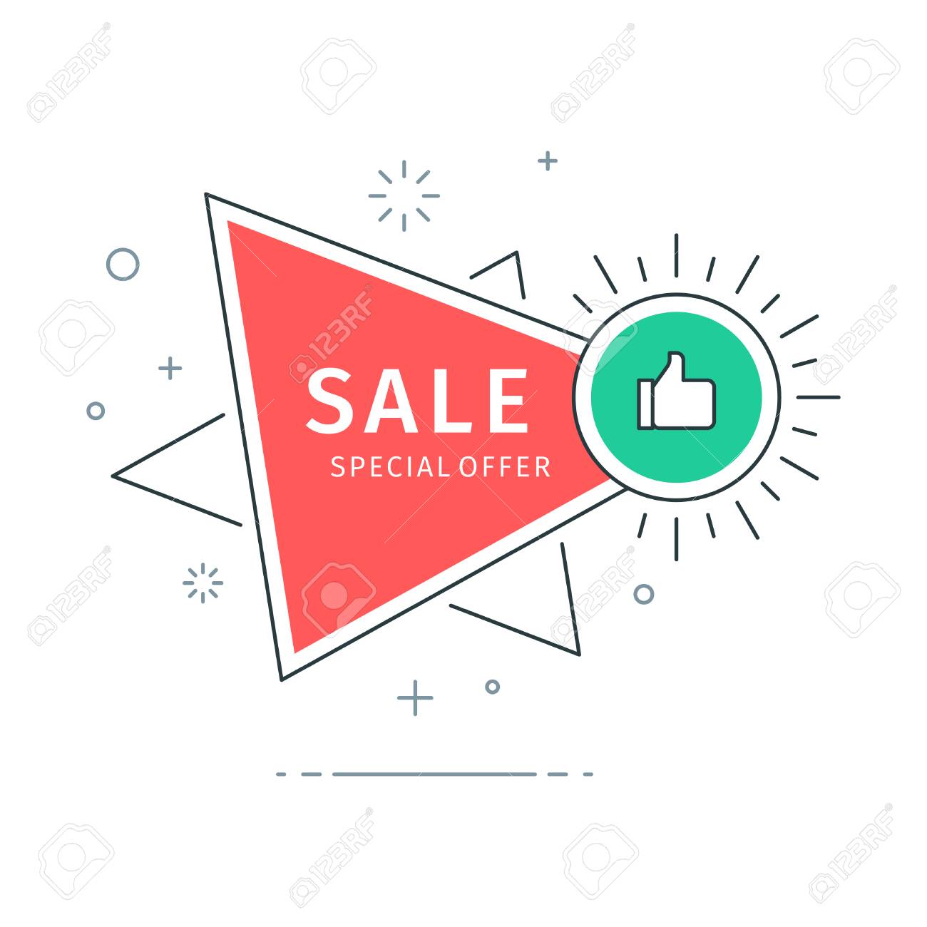 flat geometric vector banners trendy style sale speech bubble bubble design