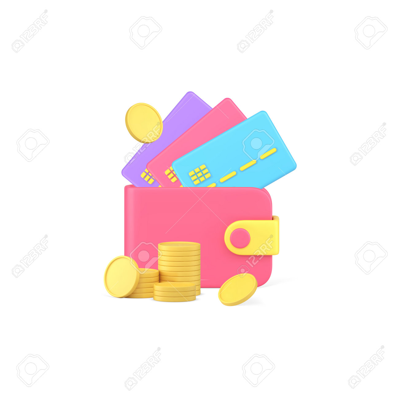 동전 돈 신용 직불 카드 3d 아이콘 현실적인 벡터 일러스트 레이 션 통화 경제 은행 저축 현금 부 쇼핑 사업 지불에 대 한 재정적  독립 풍요 수입 지갑 로열티 무료 사진, 그림,
