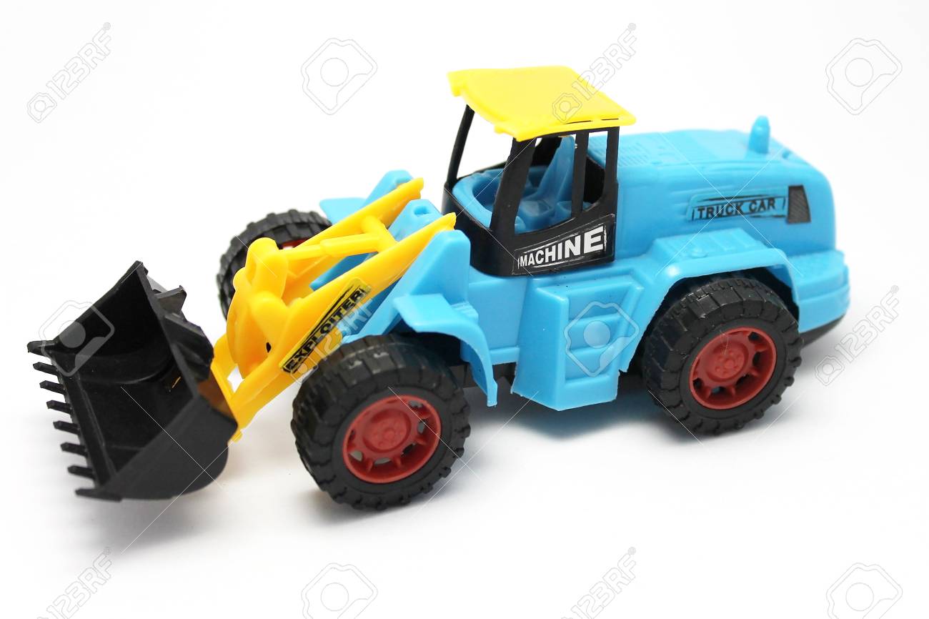 blue tractor toy