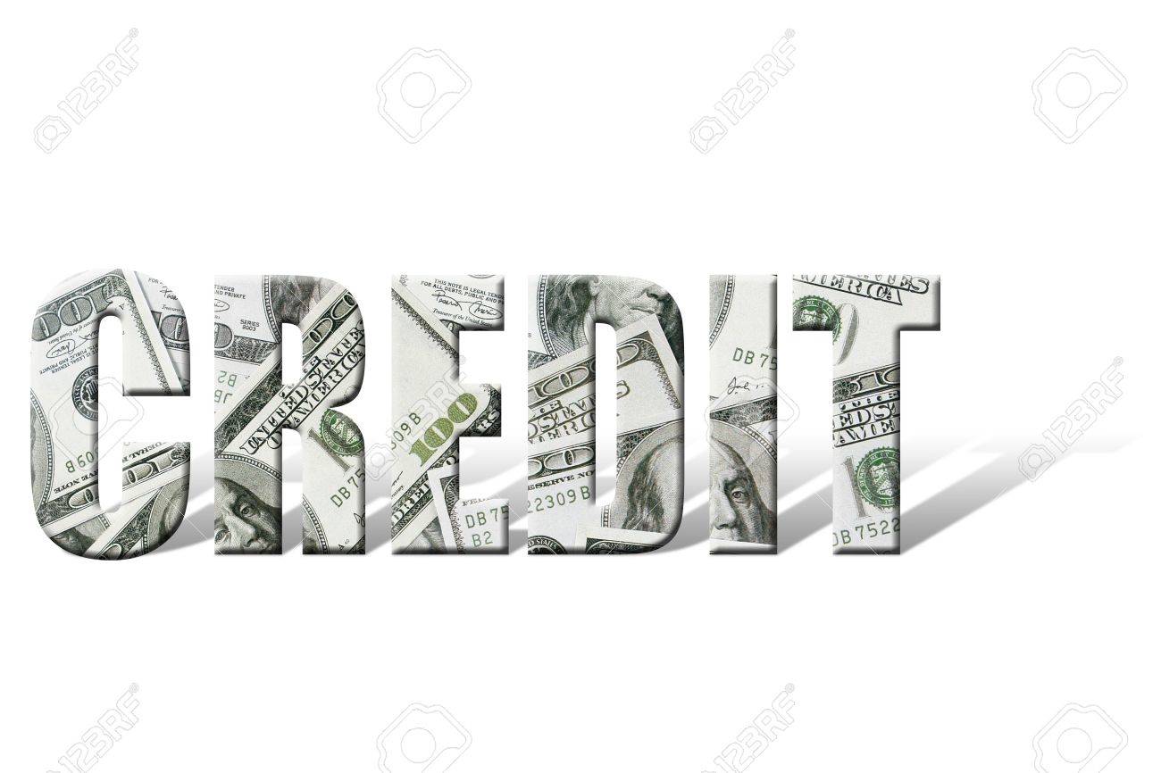 credit word with superimposed