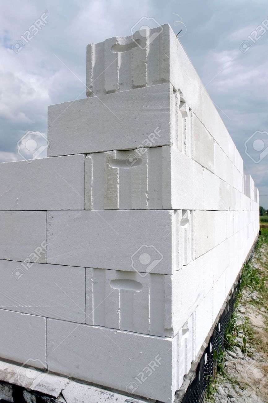 Recycled Concrete House Made Of Concrete Blocks Brick Making - Main Image