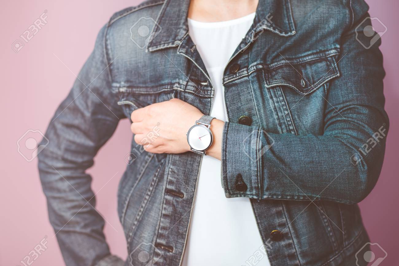 pastel pink jean jacket