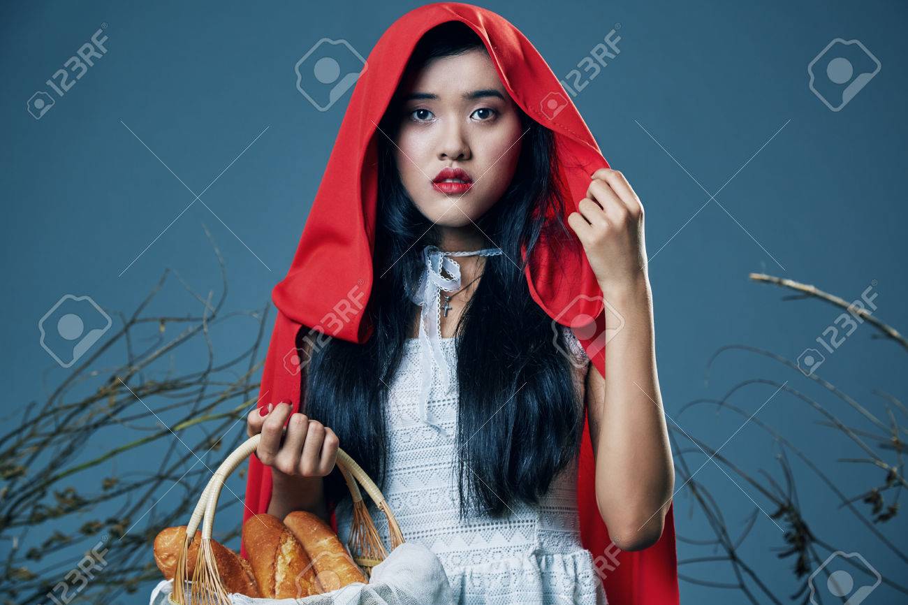 The Little Red Riding Hood Standing With Her Basket Of Bread Stock Photo Picture And Royalty Free Image Image The Little Red Riding Hood Standing With Her Basket Of Bread Stock Photo Picture And Royalty Free Image Image