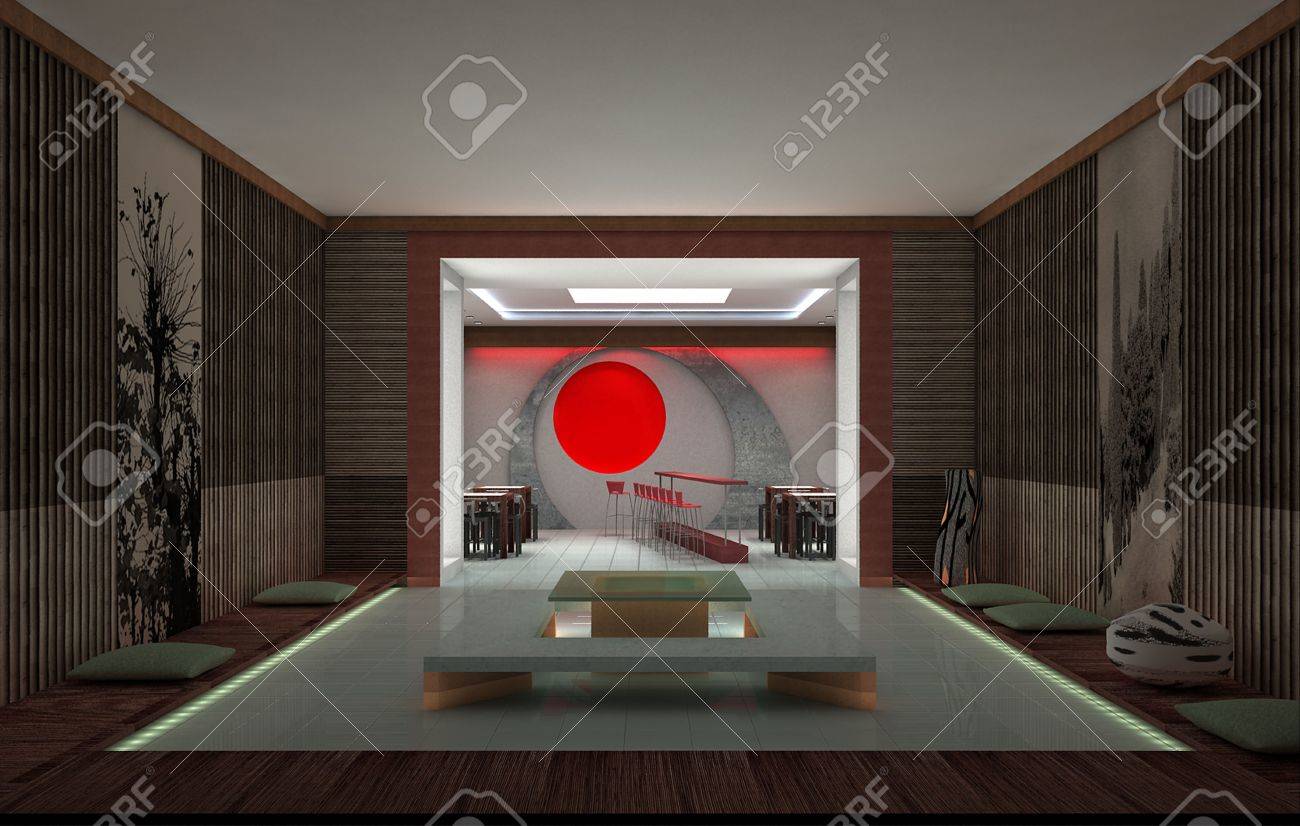 Sushi Bar Design sushi bar. interior design. 3d rendering. stock photo, picture and Sushi Bar Design sushi bar. interior design. 3d rendering. stock photo, picture and