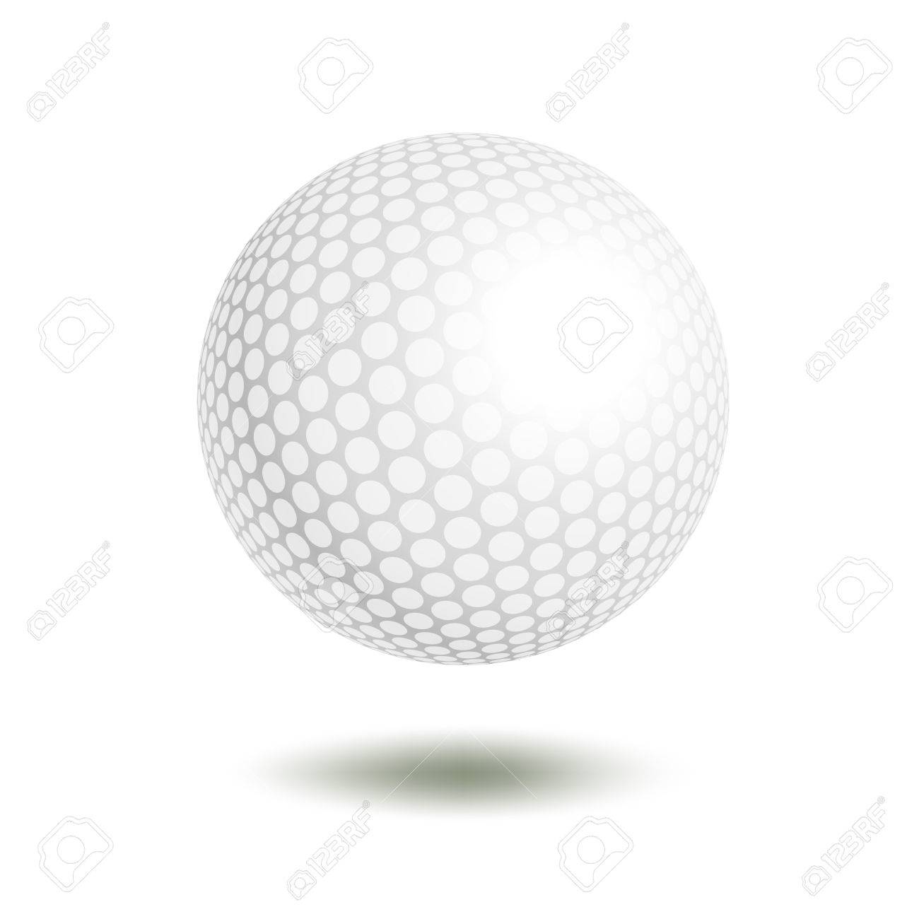 vector golf ball isolated on white golf ball vector illustration