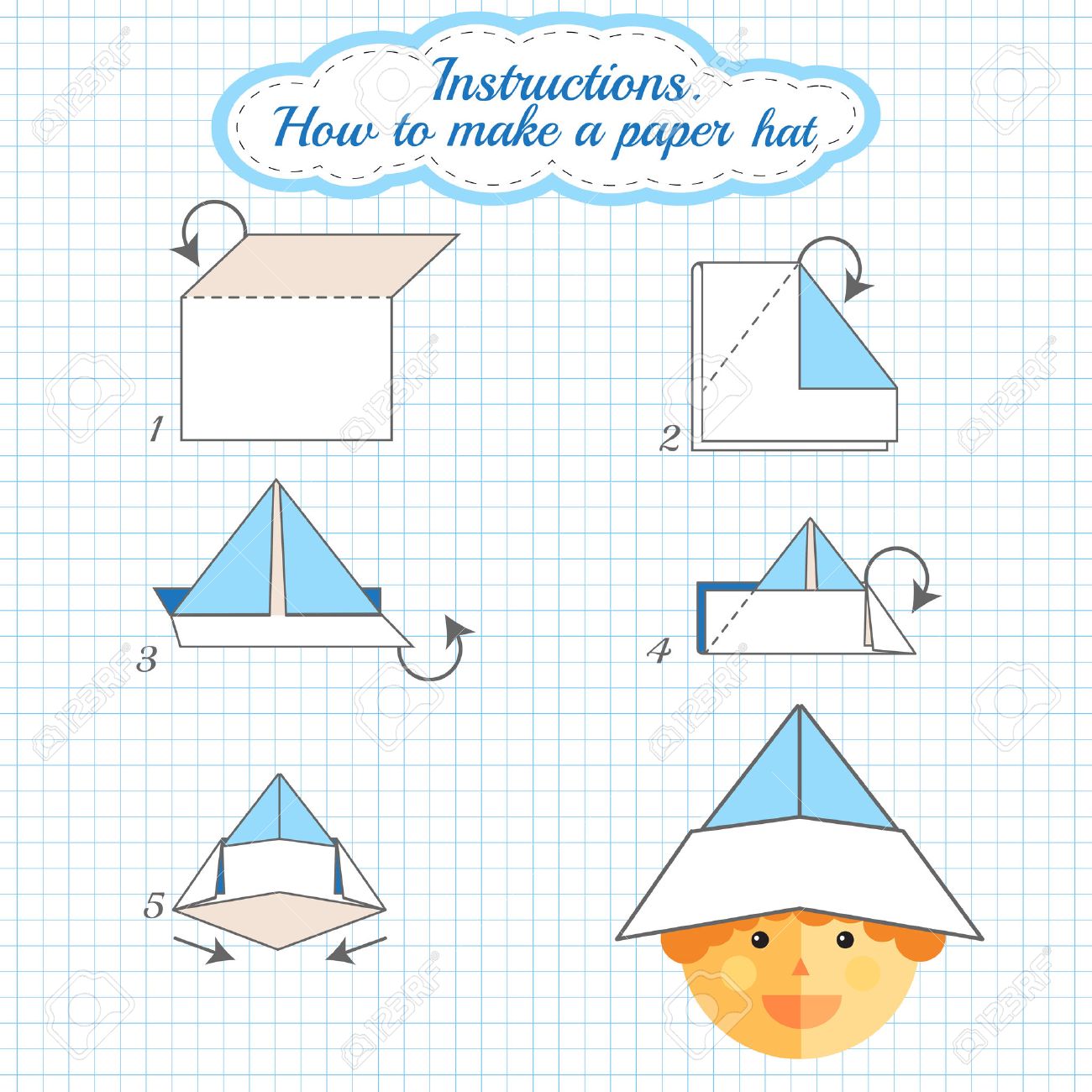 como hacer un sombrero de papel