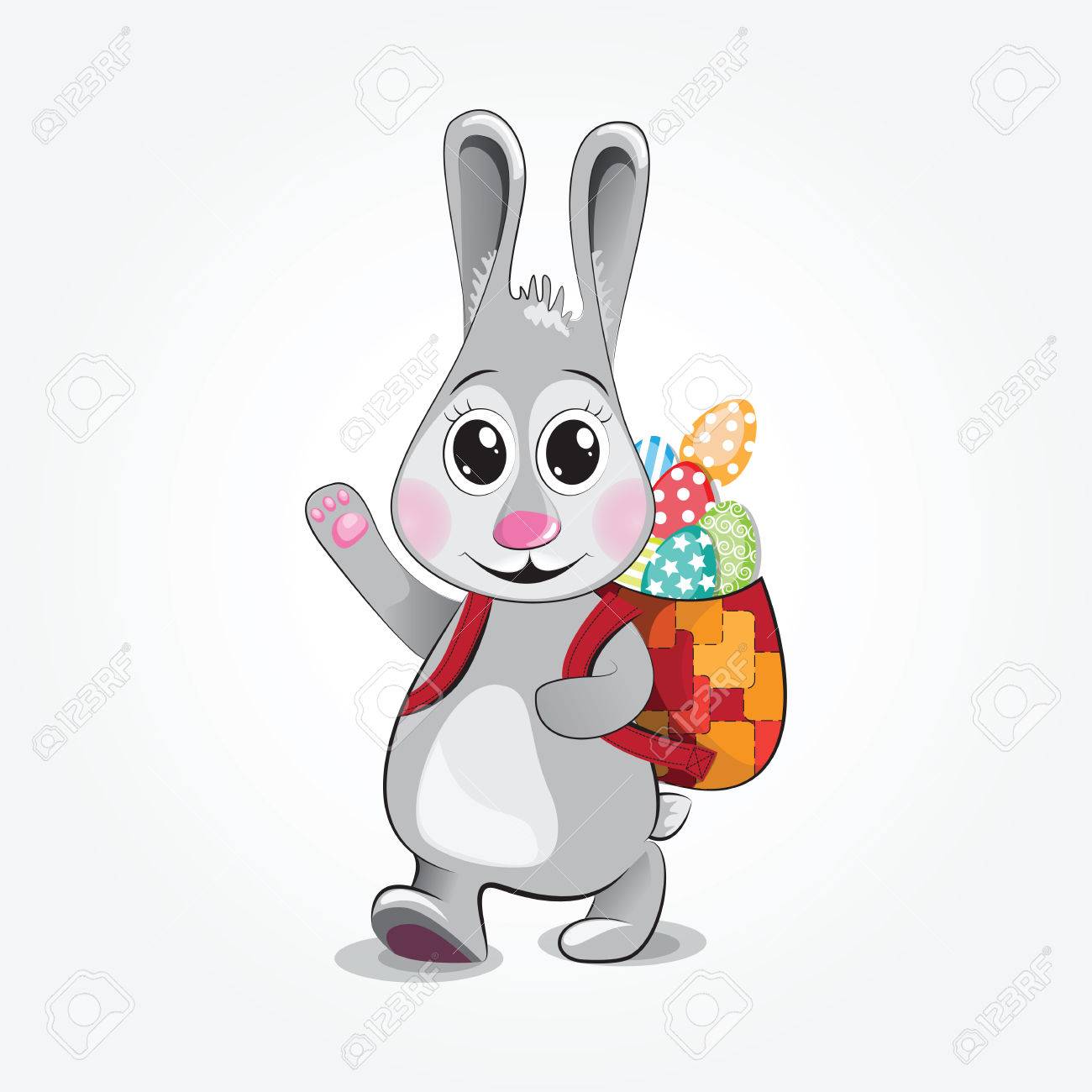 bunny carrying backpack