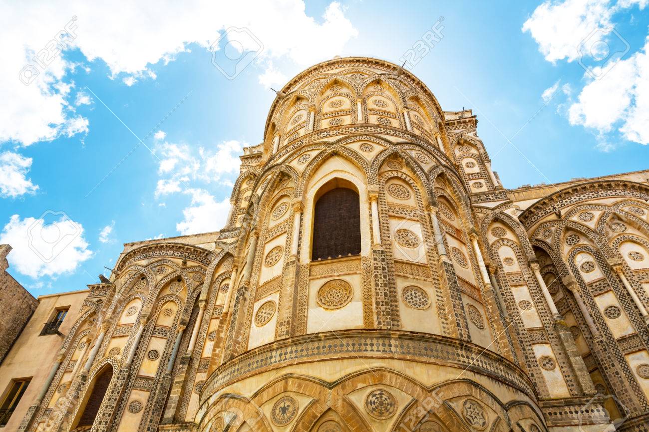 monreale cathedral n he palermo sicily italy stock photo