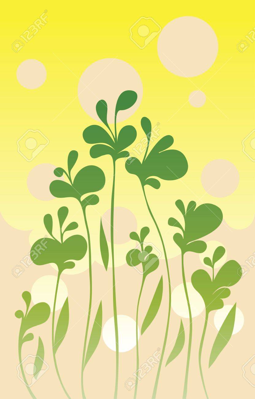 シンプルな緑の背景イラストのイラスト素材 ベクタ Image