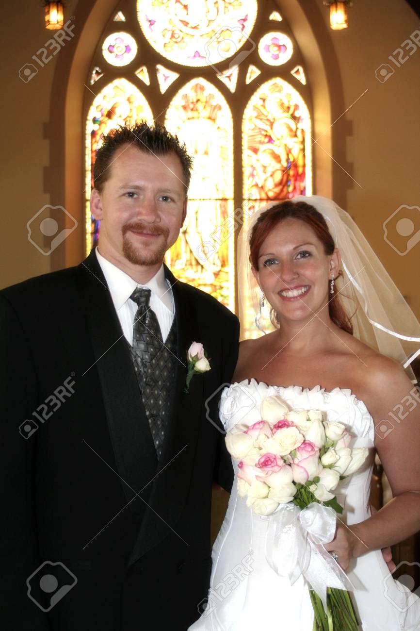 bride and groom pose for photo - 1686742 bride and groom pose for photo - 1686742