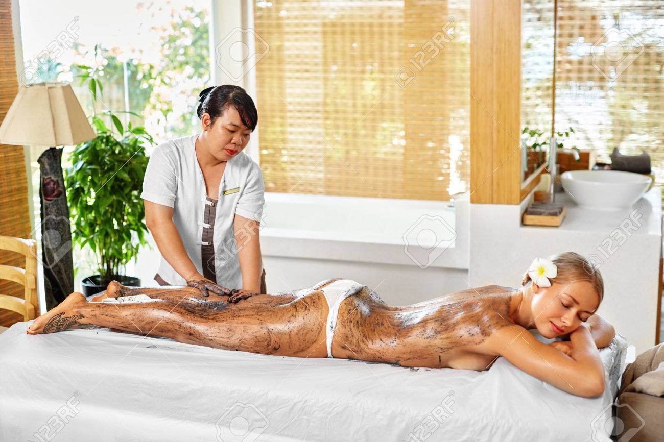 Body Care Spa Treatment Beautiful Sexy Young Woman Receiving Body Care Spa Treatment Beautiful Sexy Young Woman Receiving