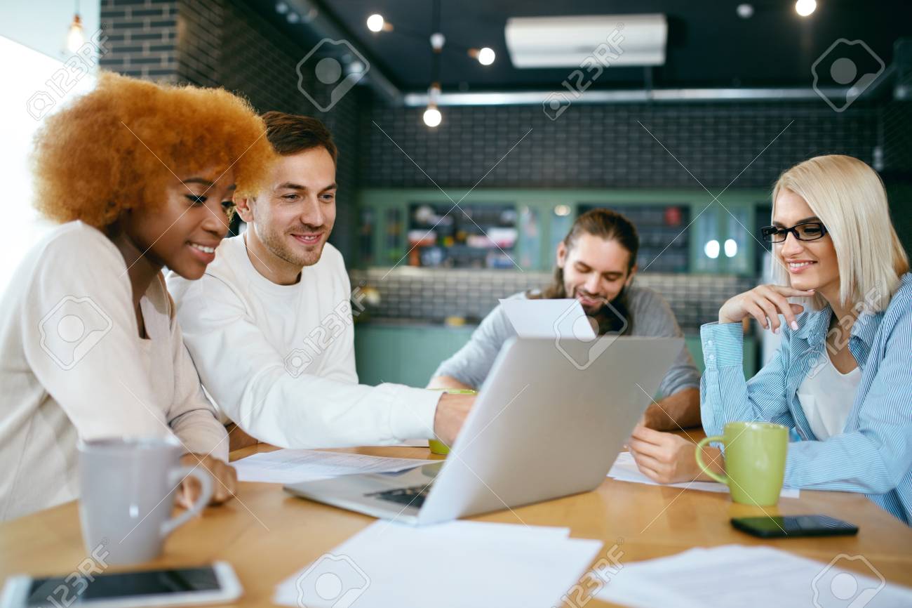 Ihor PukhnatyyCafe, Using Computer, Drinking Coffee
