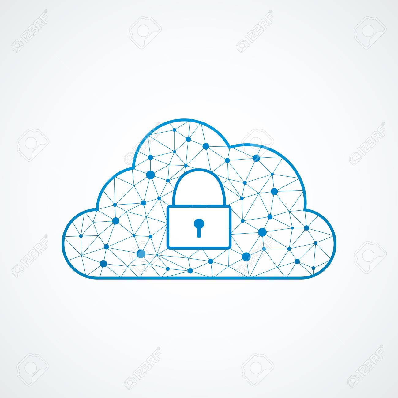 Technology Cloud Icon With Lock Cyber Security Royalty Free Cliparts Vectors And Stock Illustration Image