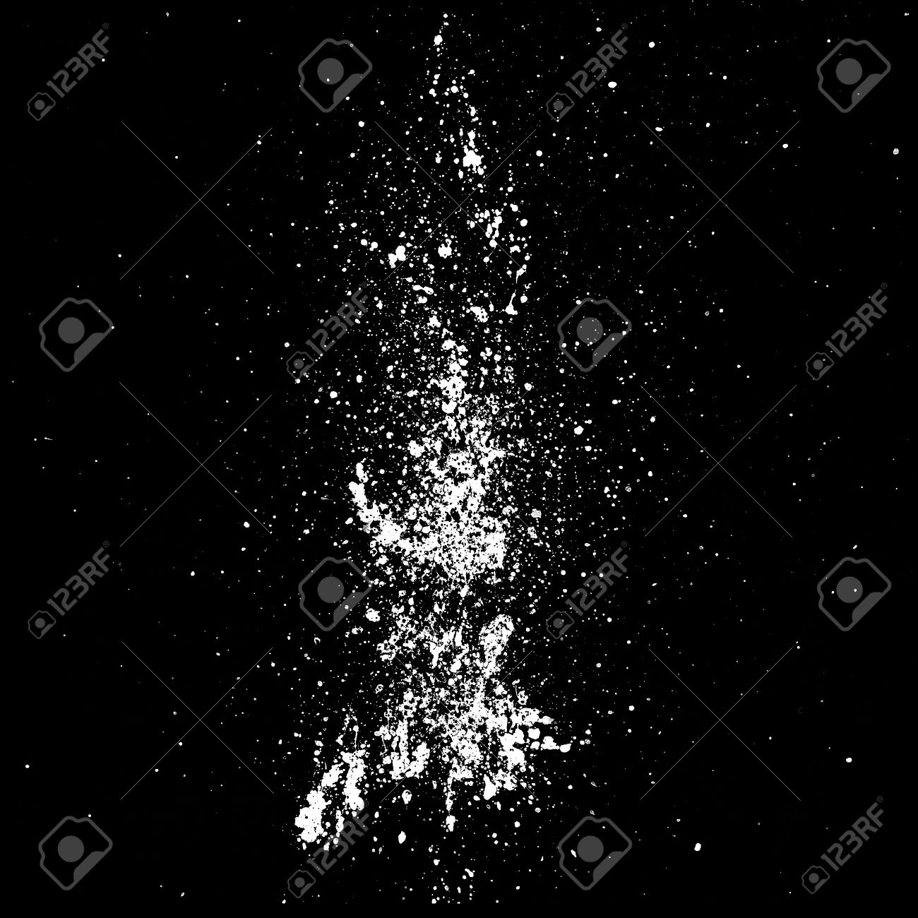 Stock photo white color splash on black background
