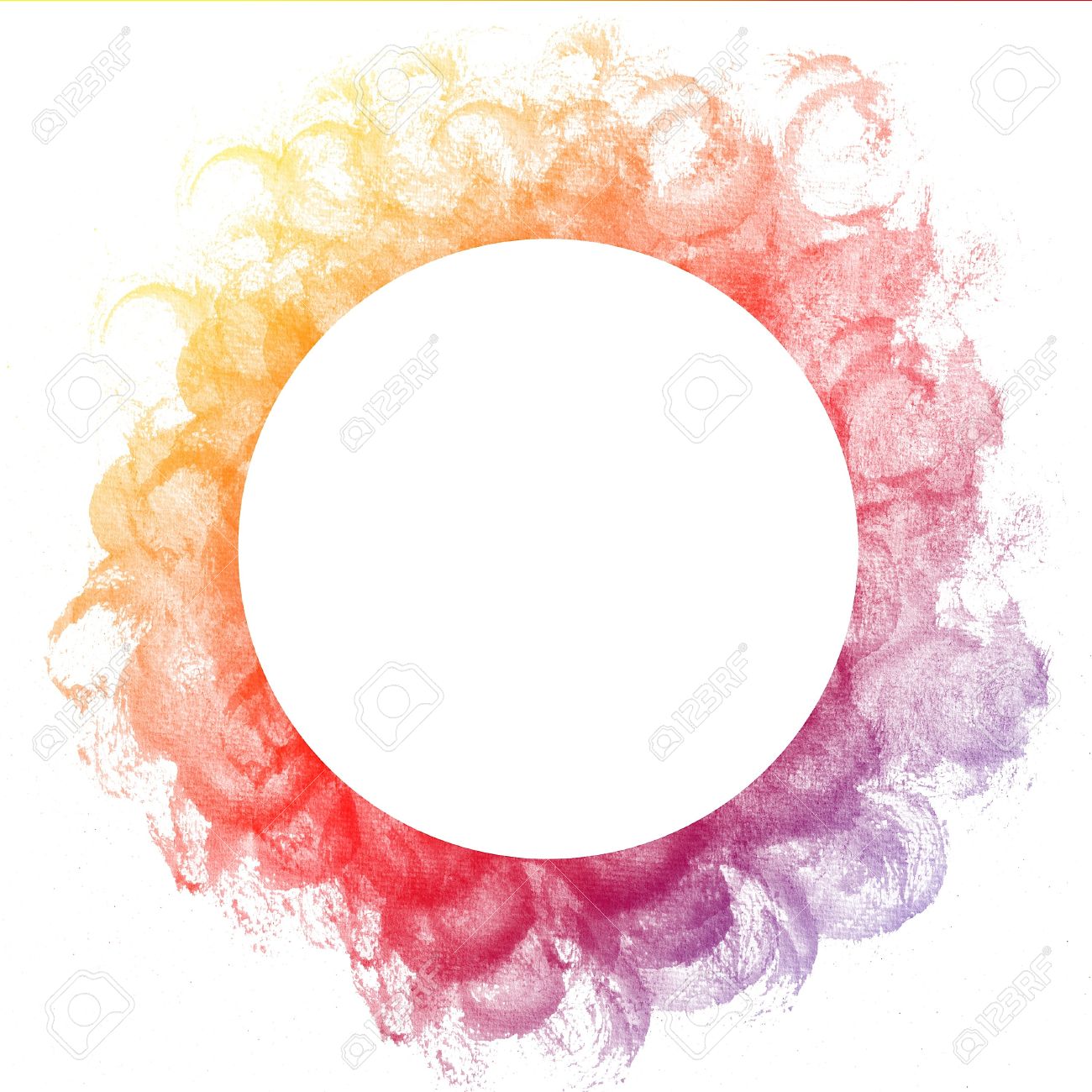abstract colorful circle watercolor