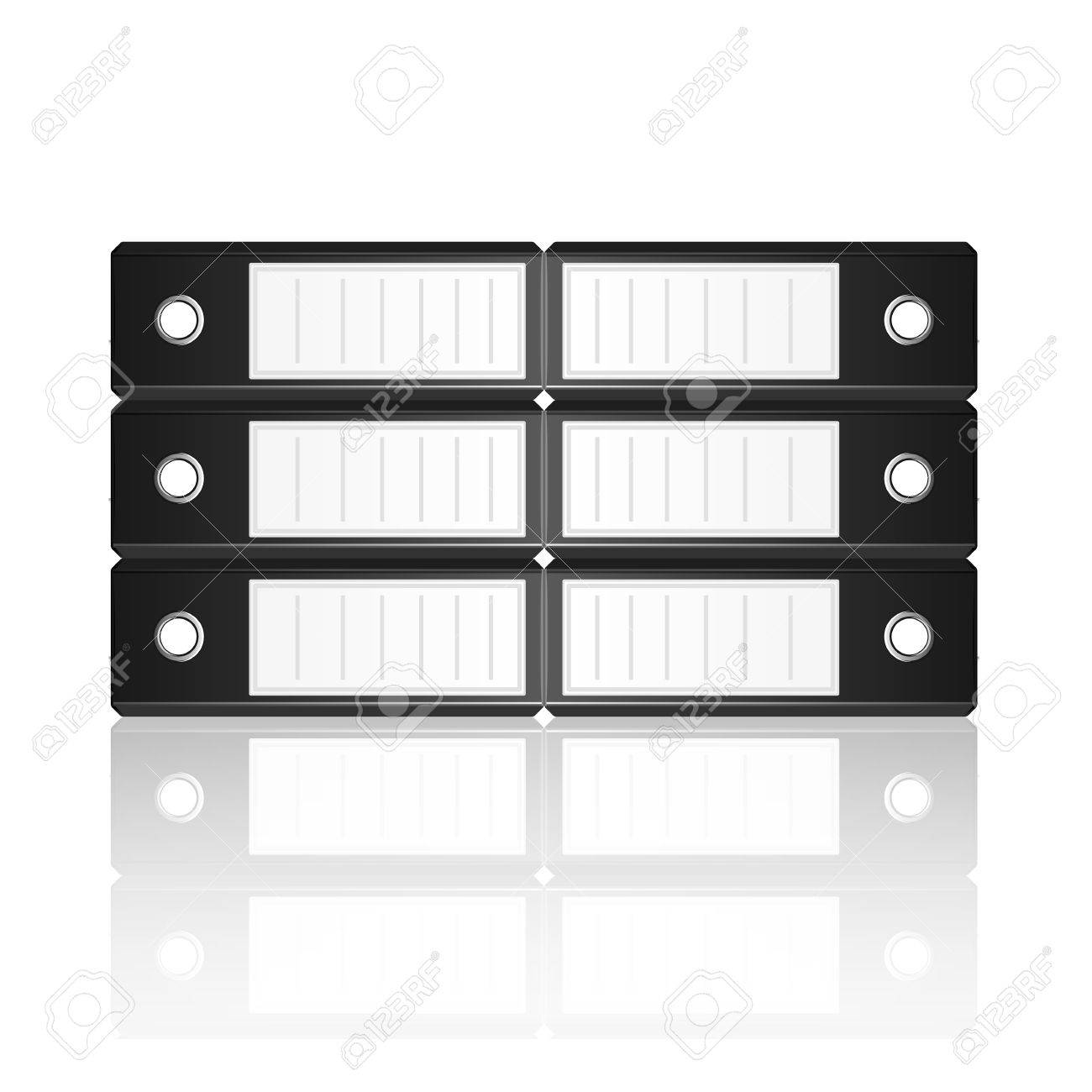 黒いバインダー水平ホワイト バック グラウンド上に分離されてベクトル イラスト のイラスト素材 ベクタ Image