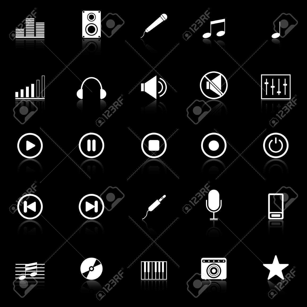 音楽アイコン黒背景 株式ベクトルに反映します のイラスト素材 ベクタ Image 音楽アイコン黒背景 株式ベクトルに反映します のイラスト素材 ベクタ Image