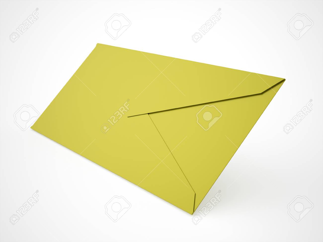 green envelope letter concept rendered on white stock photo picture