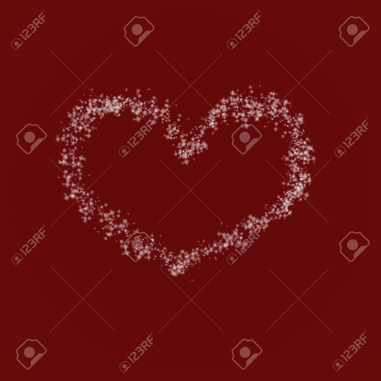 Sfondo di San Valentino con il cuore Brillante effetto di luce colorata Archivio Fotografico